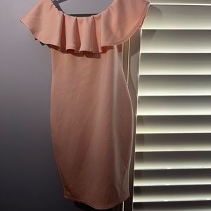 peachy dress